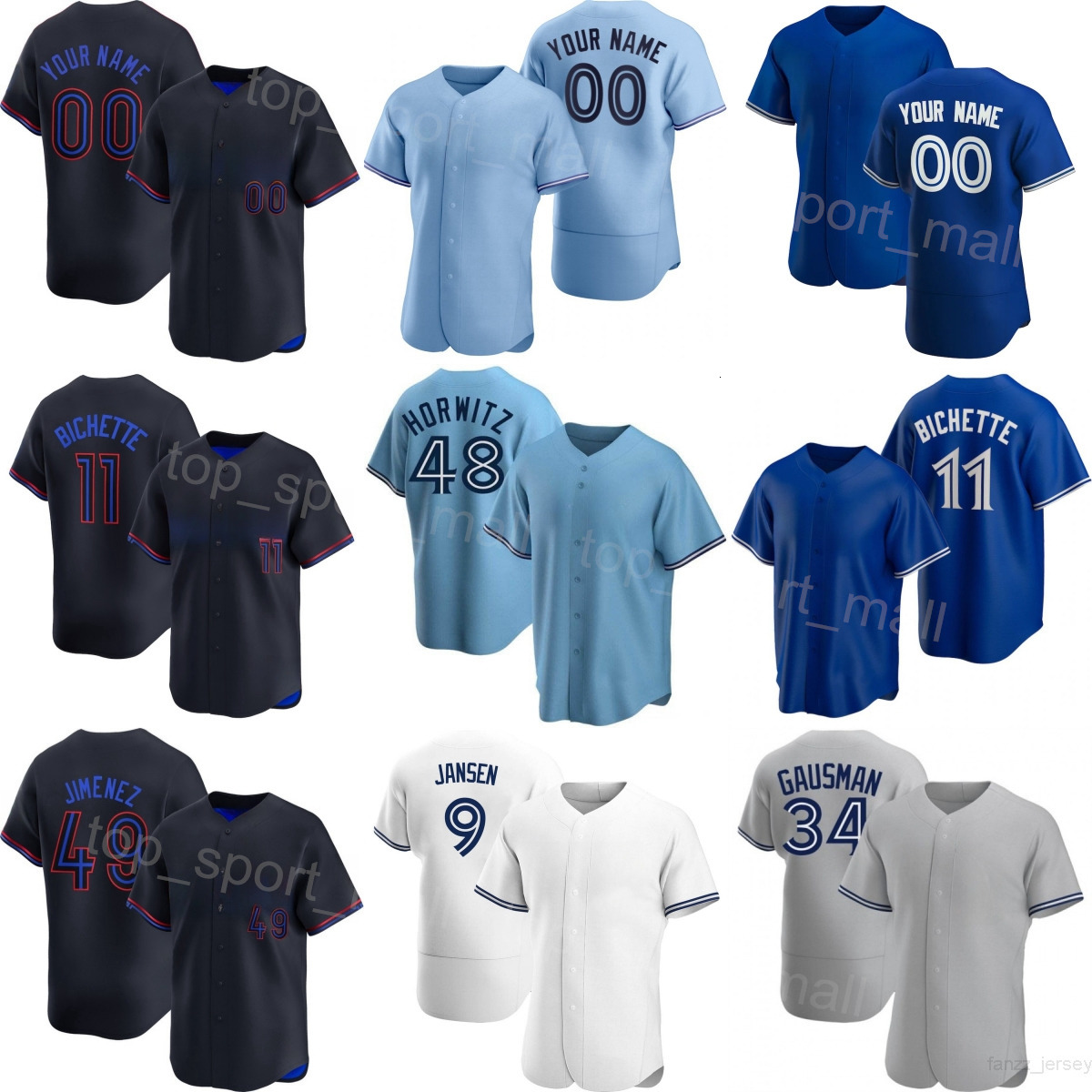 Top Baseball 48 Spencer Horwitz Jerseys Space City Connect 11 Bo Bichette 34 Kevin Gausman 49 Leo Jimenez 9 Joey Loperfido 38 Nathan Lukes Men Woman Kids LanNiao