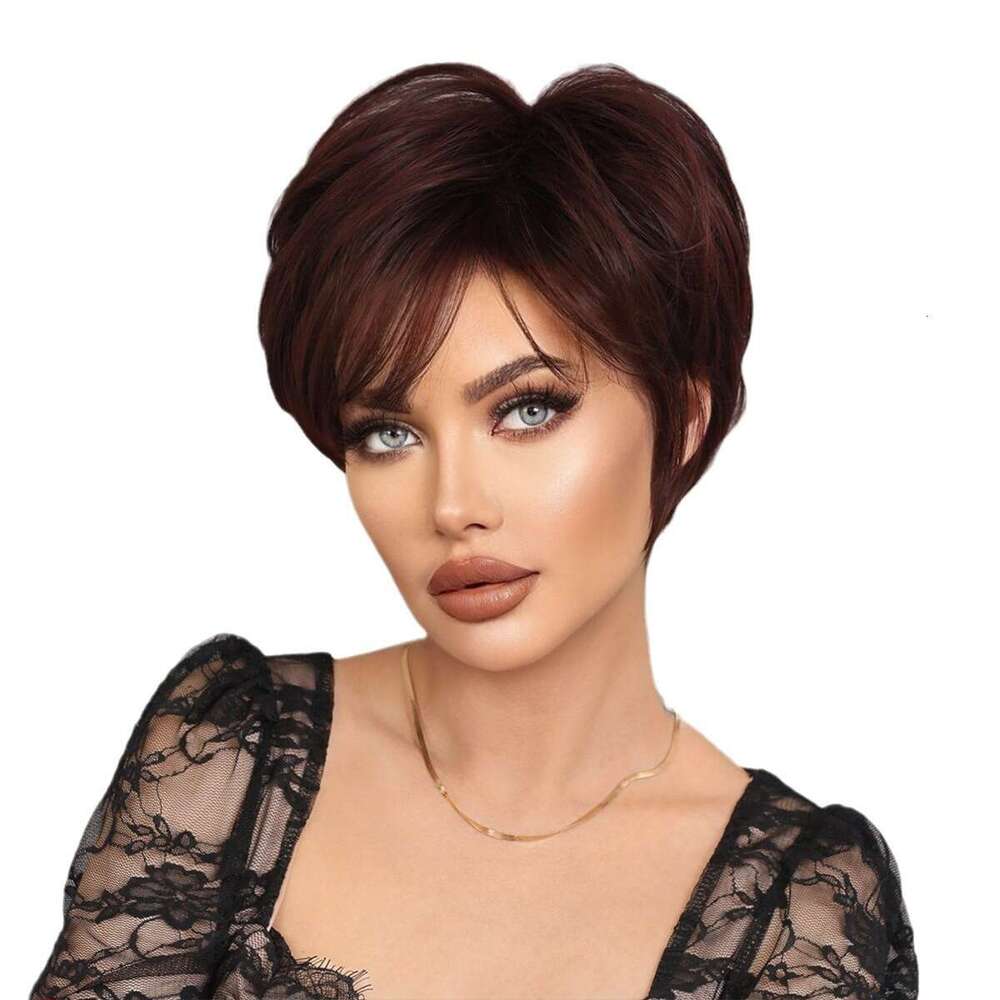 |Multiple Options | Summer Elf Cutting Female Black Level Short Mechanism Synthetic Fiber Wig Kq9 Kq9