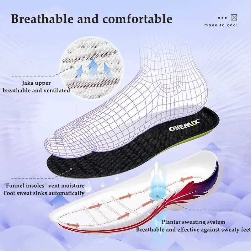 ONEMIX 2024 New Marathon Menbreathable Non-Slip Shock-Absorbing Pair Shoes Wen Jump Rrope Sneakers Air Cushio Running ShoesC250325