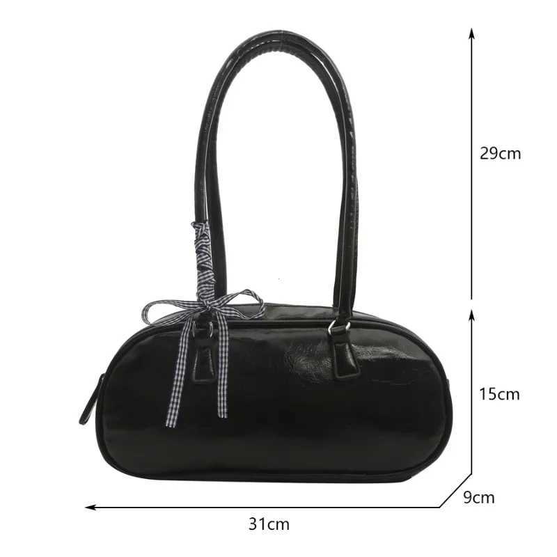 Large Capacity Silver Bag Women Portable Pillow Bag All-Match Shoulder Underarm Bag Womens Handbag Casual Boston Commuting Bags Y250603