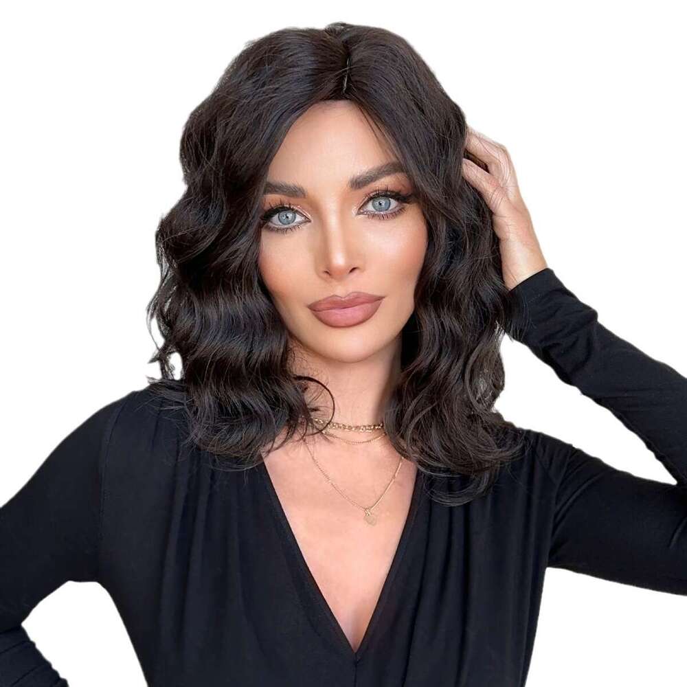 Wig For Women With Medium To Long Curly Short Wavy Split Hair, Anti-Aging Synthetic High-Temperature Silk Wig Cover Kq9 Kq9