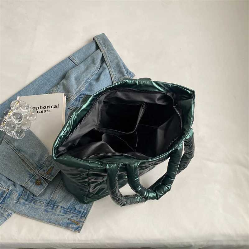 New Free Delivery Large Shopper Fi Quilted Wen Designer Space Padded Cott Shoder Handbag Puff Tote Bag Z241216 Designer Bag Luxury Bag Tote Bag