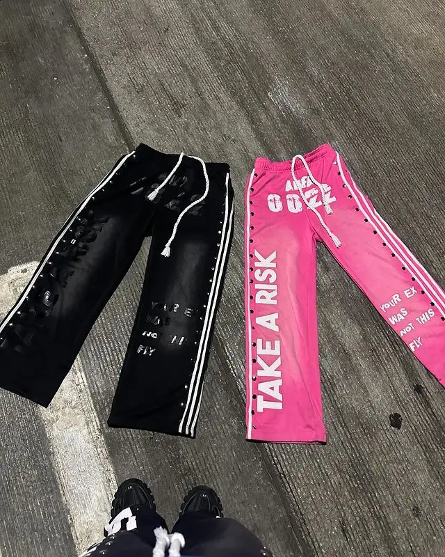 Y2k Sportswear Two Piece Set Men and Women Hip Hop Harajuku Retro Patch Print Oversized Hoodie Sweatshirt Punk Casual Sweatpants 241217