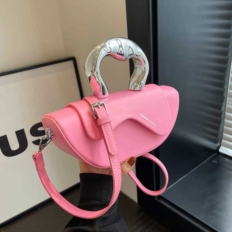 Klein Blue Crossbody Bags For Wen Luxury Designer Saddle Bag High Quality Pu Leather Handbag Lady Bag Sier Short Handle Tote Z250210