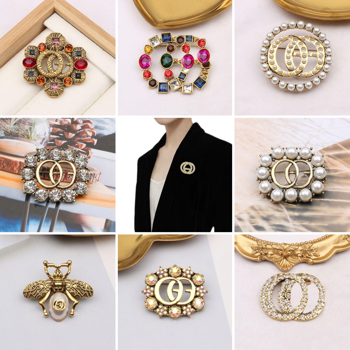 Classic Vintage Gold Sier Designer Brooch Women Letter Brooches Suit Pin Clothing Fashion Jewelry Accessories Festivals Gifts