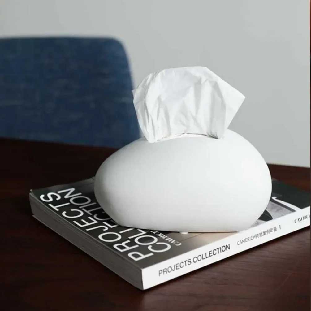 Nordic tissue box ceramic bedding storage box new decorative household towel rack high-quality napkin dispenser Y241218