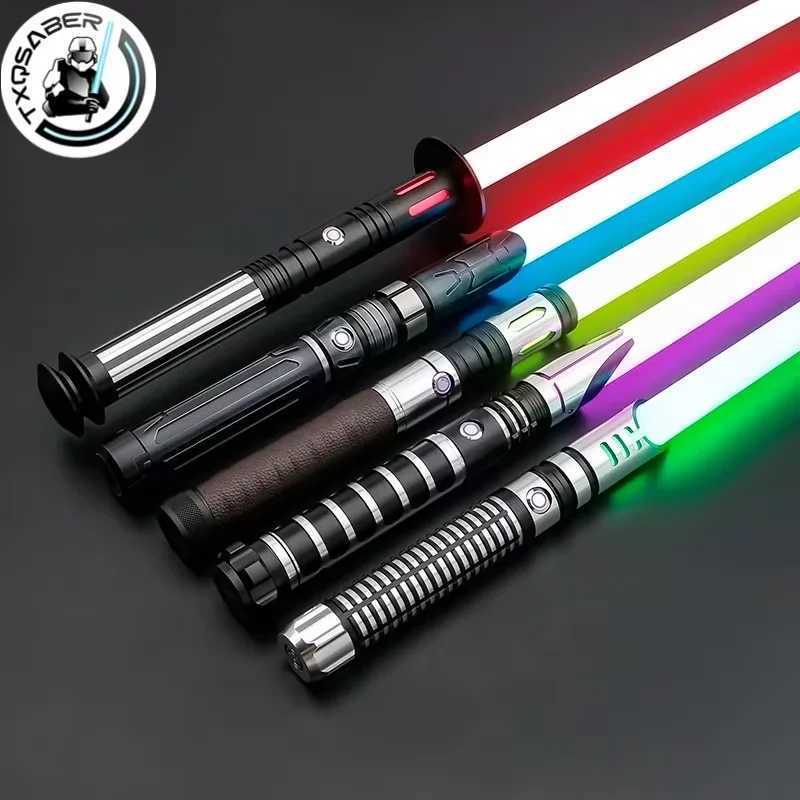 TXQSABER Heavy Dueling Lightsaber Neo Pixel RGB Toys Laser Saber Metal Hilt Smooth Swing Combat Cosplay Luminous Kids Toys W241218