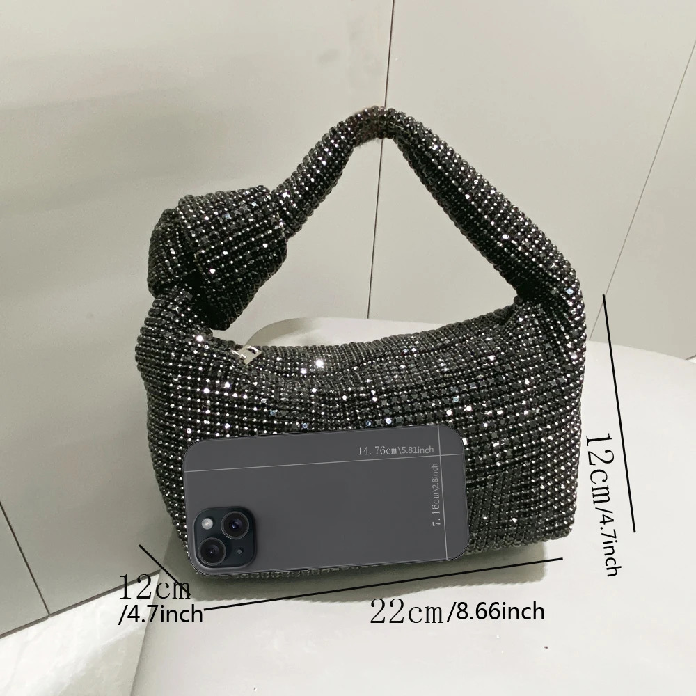 Rhinestones Evening bag silver Crystal Bags for Women Purses and Handbags banquet bag 241218