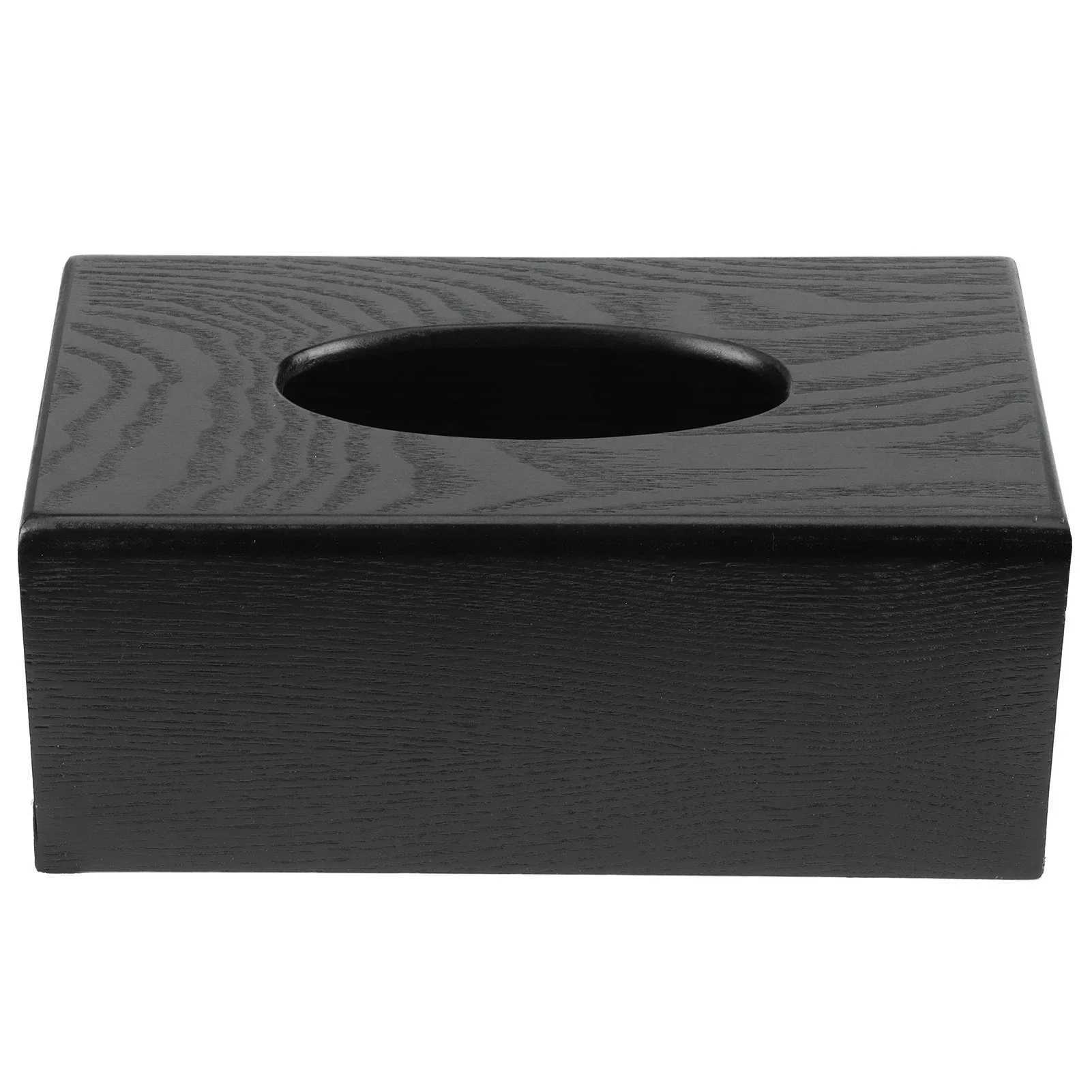Black Wooden Tissue Box Napkin Case Elegant Style Tissue Holder 23x12x10.5cm for He Hotel Living Ro Y241218