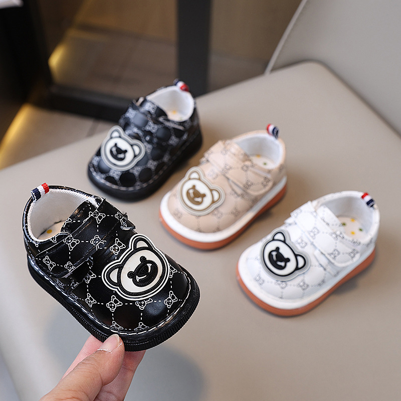 Kids Squeaky Shoes Infant Girls Boys Cartoon Cute Pattern Baby Child Toddler Shoes Cutefeet Children Flat Bottom Non-slip Shoes Size 16 - 20