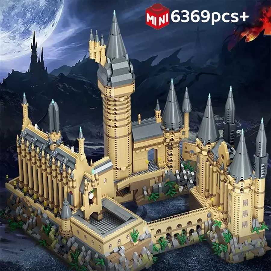 New Magic Hogwarts Castle Micro Building Blocks Street View Architecture Creative MOC Model Kit Kids Christmas Birthday Gifts X260311 - view 7