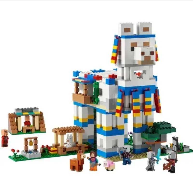 Miniso New Game World 1 1 restoration of alpaca village compatible with 21188 building blocks and 1252PCS childrens gift toys X241218