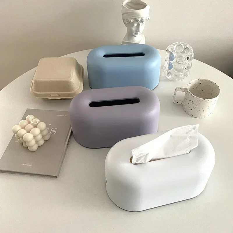 Inside White Plastic Tissue Box Table Organizer Kitchen Bedroom Storage Box Living Room Drawer Off Removable Paper Tissue Box Y241218