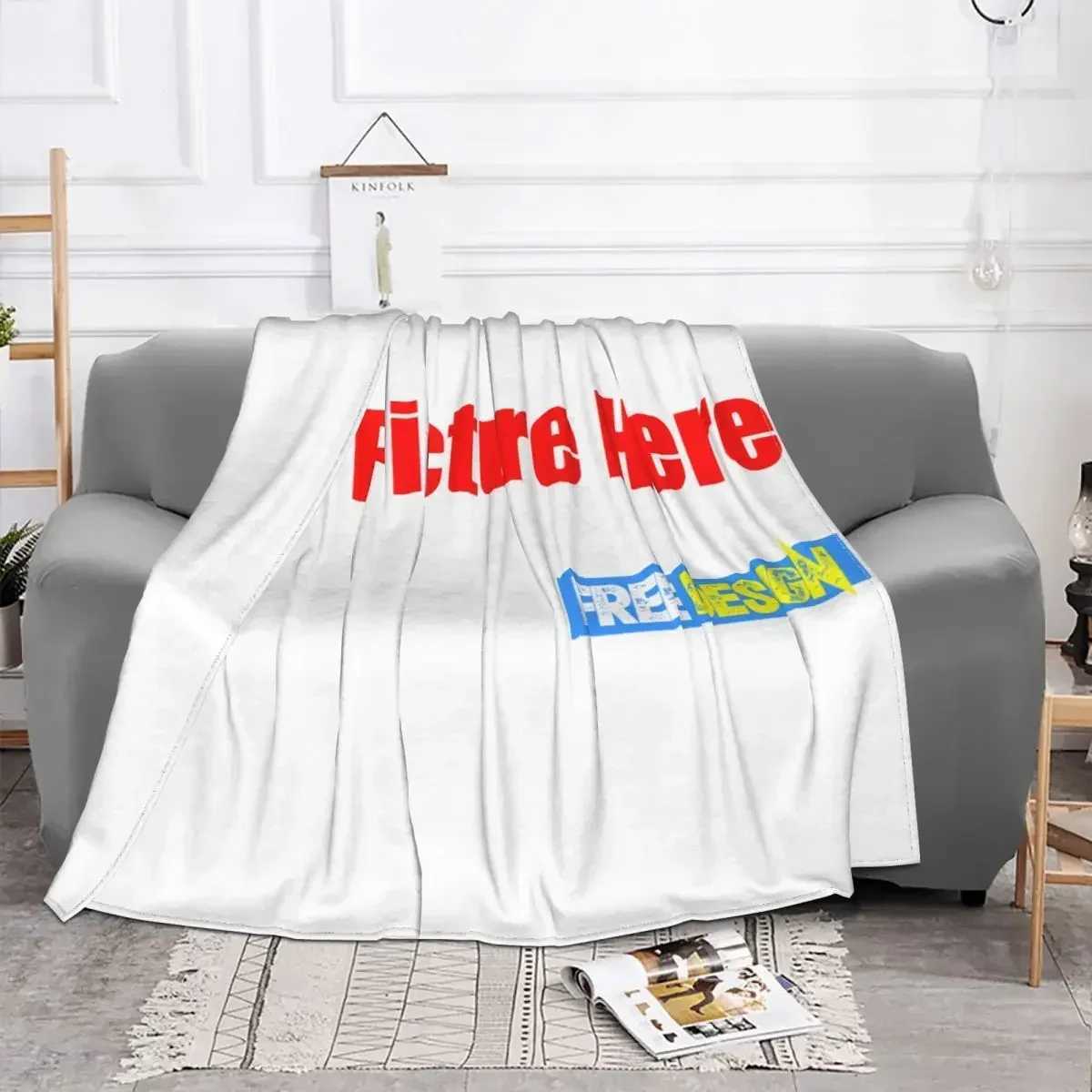 Blanket Flannel Spring Autumn Your Picture Here Free Design Customized Warm Throws For Winter BeddingC241218
