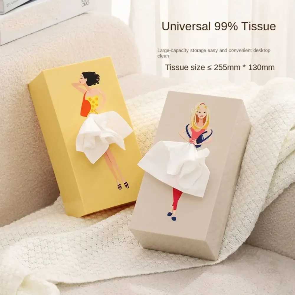 New Gifts Waterproof y Girl Tissue Box Napkin Holder Craft Ornaments Desktop Storage Boxes Hangable Storage Case Car Y241218