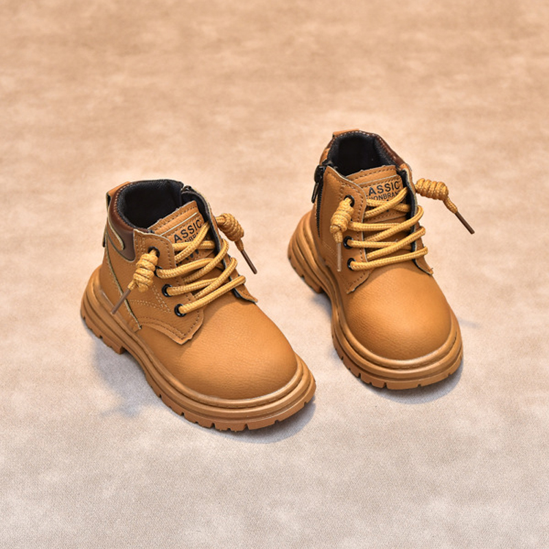 Child Shoes Short Ankle Snow Boots Kid Boots Boy Girl Fashion Soft PU Leather Warm Cutefeet Toddlers Children Boots Size 21 - 30