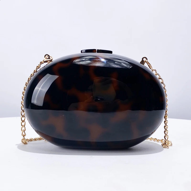 Oval Acrylic Wedding Evening Clutch Party Bag For Women er Handbag And Purse 2024 In Fashion Shoulder Crossbody 241216
