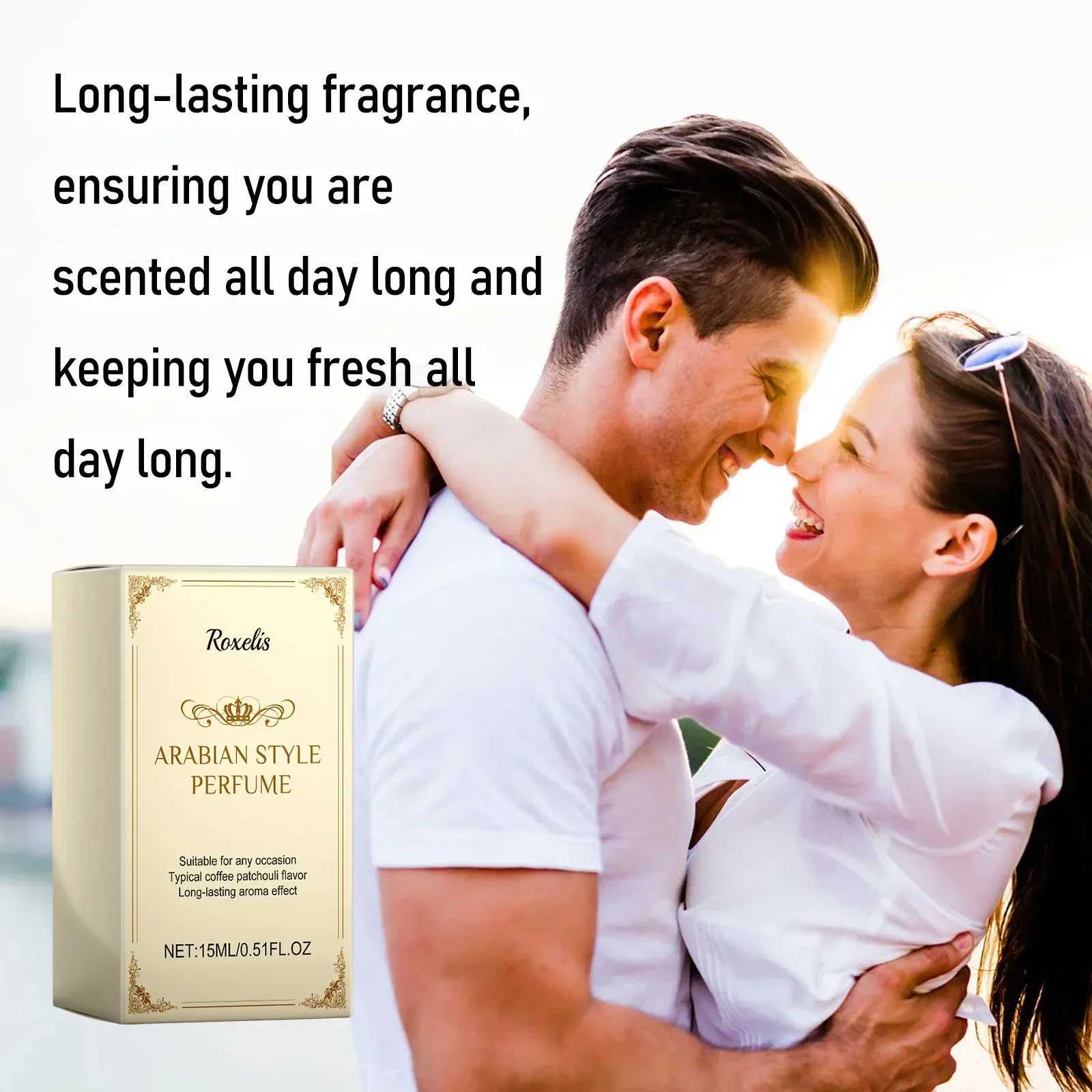 Coffee fragrance perfume fresh elegant and lasting perfume release charming atmosphere dating body relax Arab style perfume 15mlXJ250409