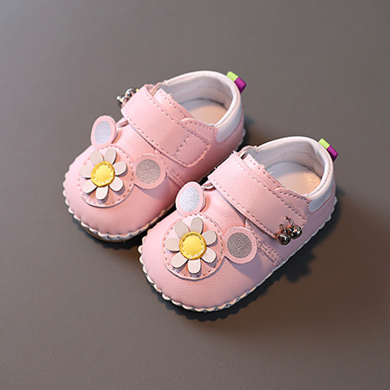 Baby Shoes Toddler 2025 Spring Soft Leather Anti Slip Casual Flats Cutefeet Infant Girls Dress Princess Shoes First Walkers Cute Flower Kids Shoes Siz