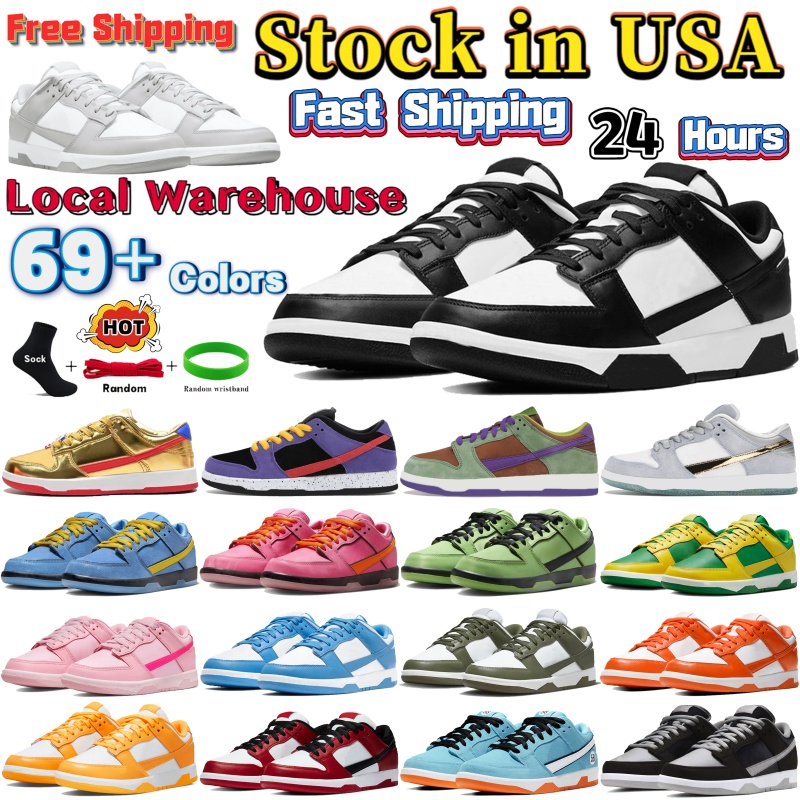 Local warehouse men running shoes white black Yellow navy Shadow Cacao Wow Panda Pigeon women designer sneakers low outdoor sports trainers Bordeaux Bubbles veneer