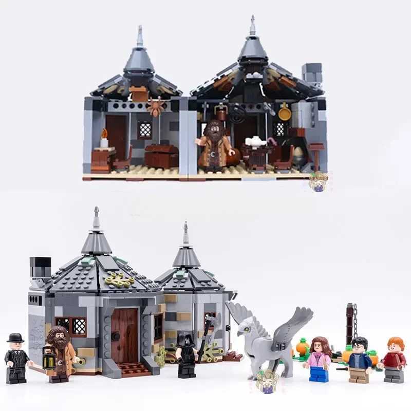 Harris Book Hagrid Cabin Building Blocks Magic Knights Prohibit Forest Quidditch Competition Brick Toys as Gifts X241218