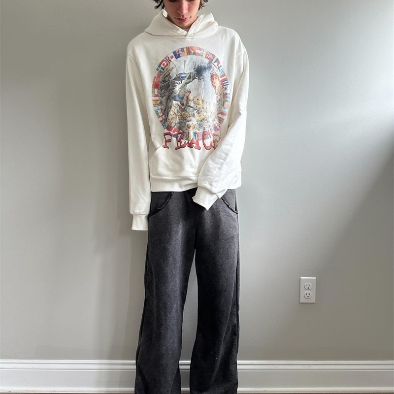 Harajuku War Hoodies Women Ootd Streetwear Vintage Oversized Hoodie Y2k Top Sweatshirt FashionstyleTracksuit Casual Men Clothing 241217