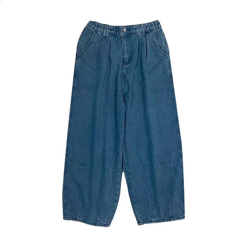 Arens Baggy Jeans Trouser mens denim pants black wide leg jeans loose casual Korean streetwear hiphop Harajuku 241212Z