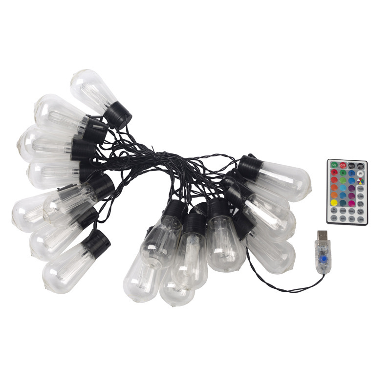 Decorative Outdoor RGB Globe Ball Light String - Weather-Resistant USB Colored Lighting