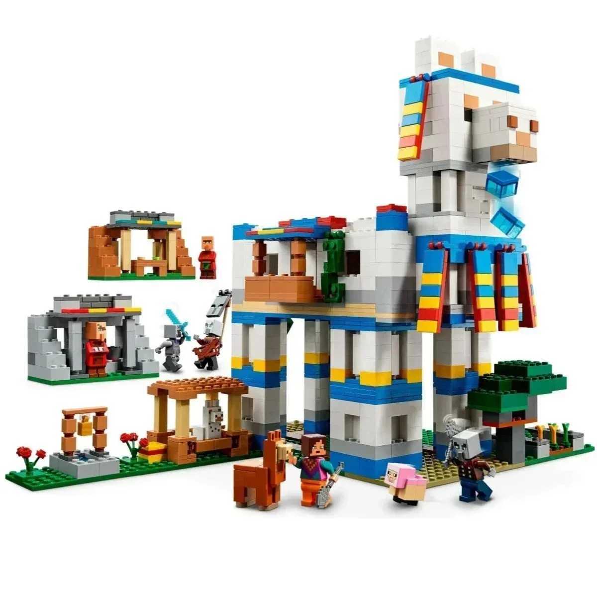 Miniso New Game World 1 1 restoration of alpaca village compatible with 21188 building blocks and 1252PCS childrens gift toys X241218
