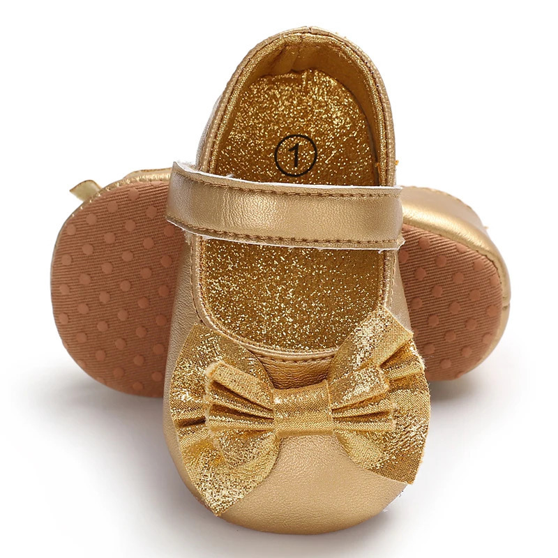 Cute Spring born Golden Baby Shoes Non Slip Cloth Bottom Girl Elegant Breathable Casual First Walking 018 M 241217
