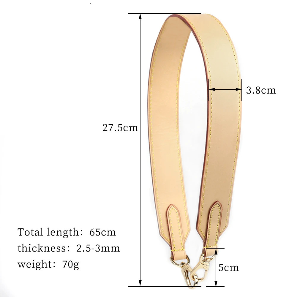 65CM leather wide shoulder strap used for handbags vegetables tanned womens shoulder bags handle cross bag accessories 241218