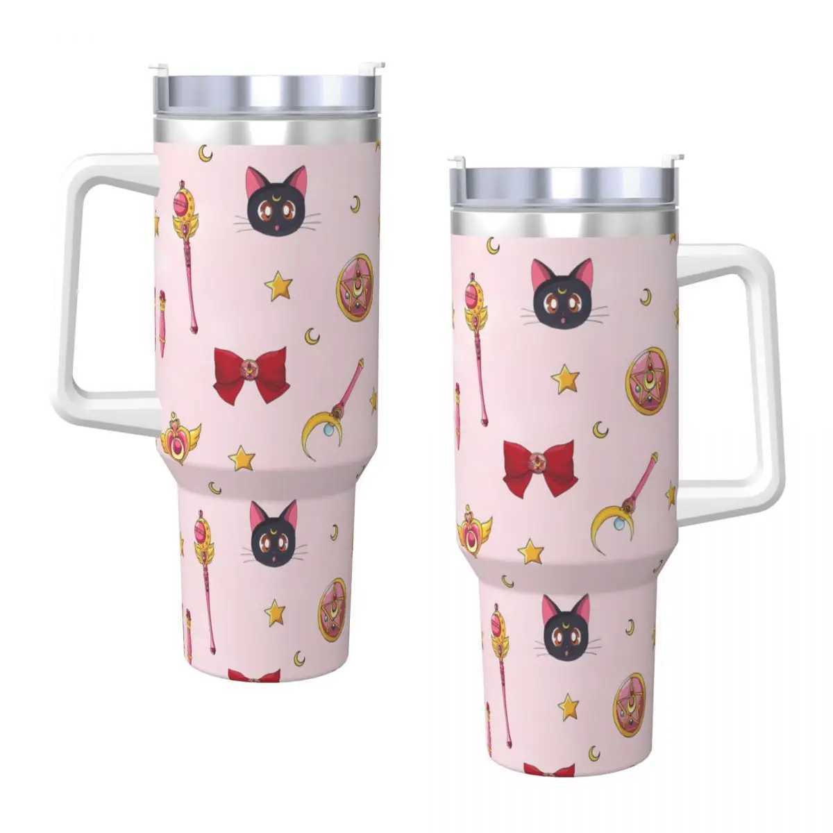 Sailor Moon cold drink water bottle keeps hot stainless steel coffee g printed driving gs cup Y241217