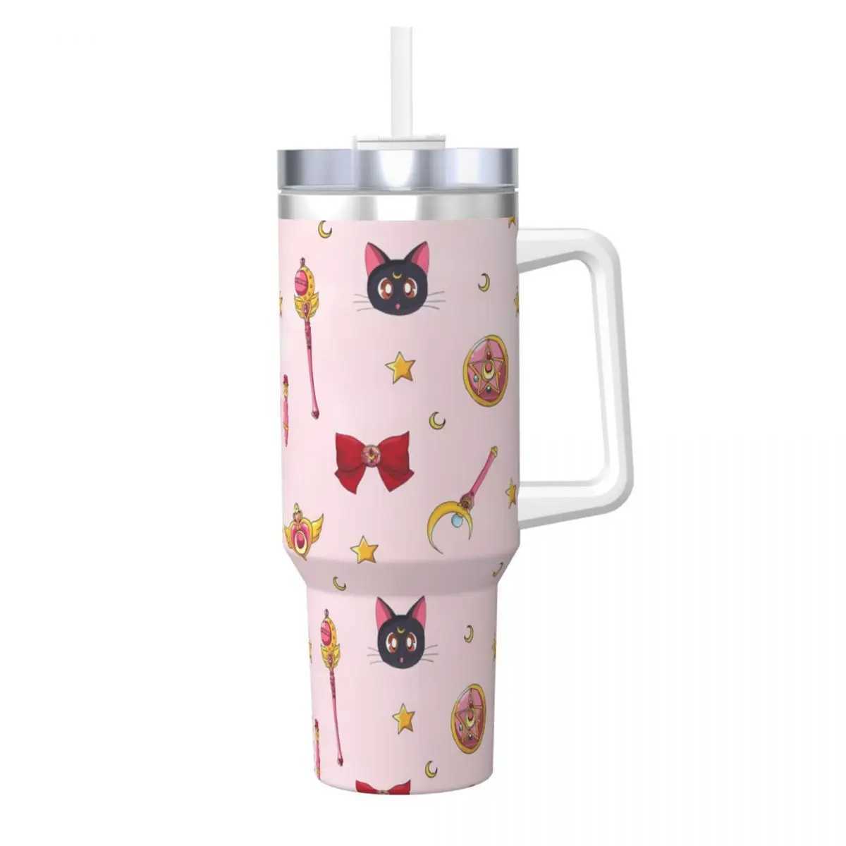 Sailor Moon cold drink water bottle keeps hot stainless steel coffee g printed driving gs cup Y241217