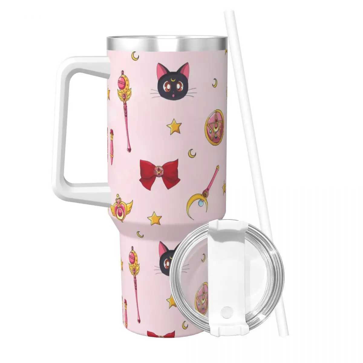 Sailor Moon cold drink water bottle keeps hot stainless steel coffee g printed driving gs cup Y241217