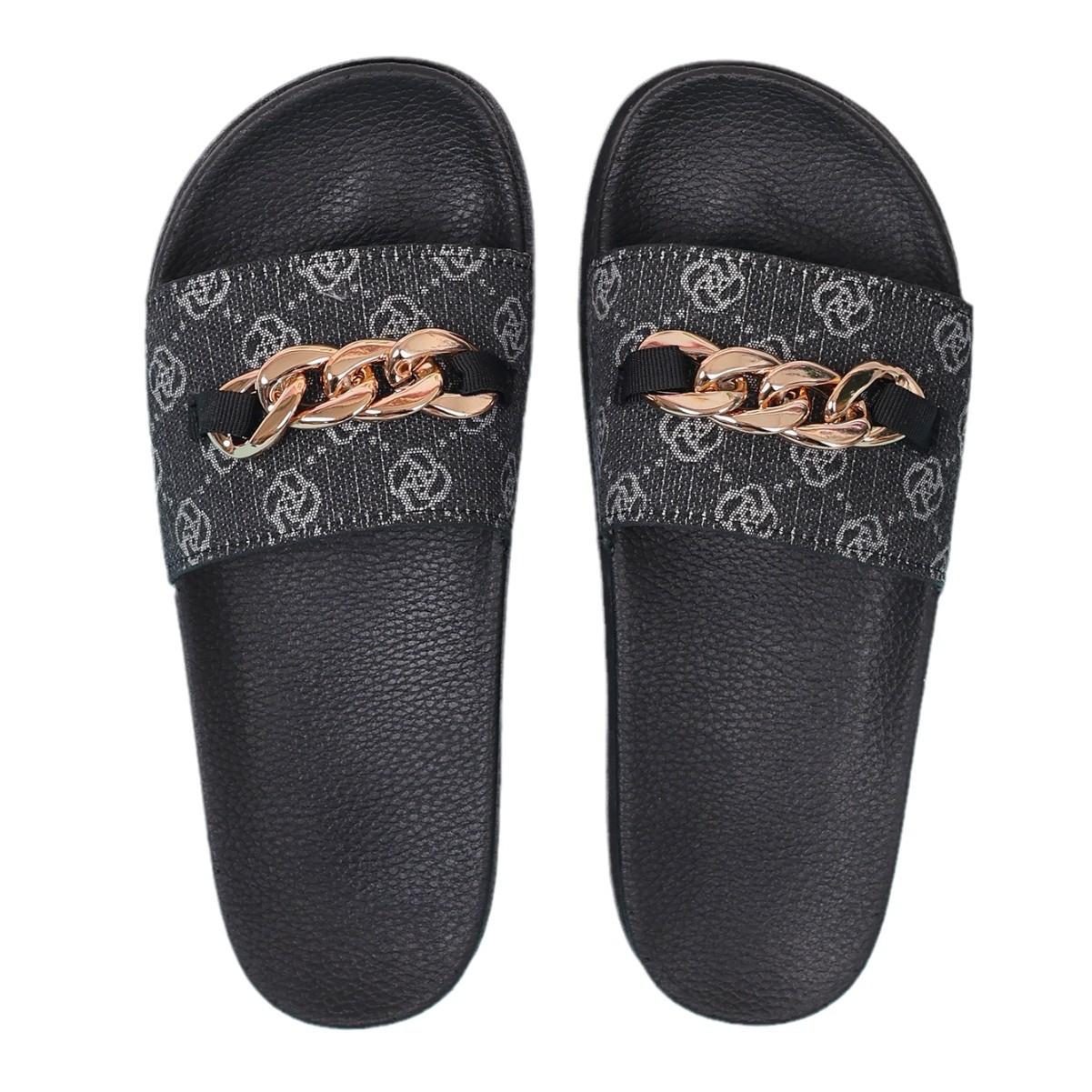 Europe and United States trade hot thick chain embroidered flip-ps women across the foreign wear soft bottom beach slippers