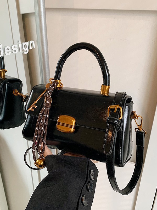 Womens Designer Bags - Stylish Black & Brown Oil Wax Leather Handbag, Single Shoulder Or Crossbody, Ideal Casual Bag For Women New Free Delivery Desig