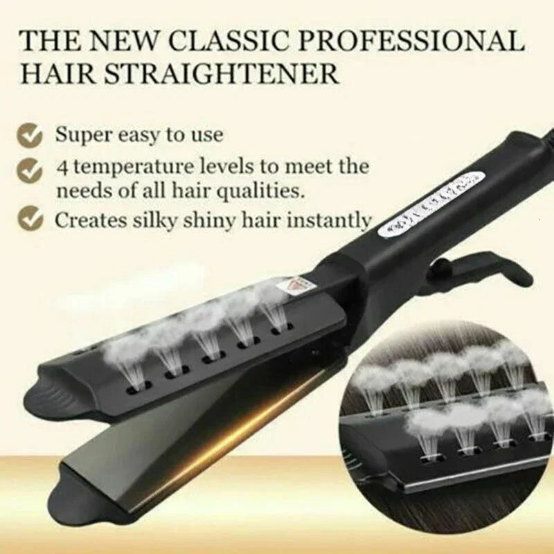 Professional Hair Straightener Four-gear Flat Iron Ceramic Heating Plate Wet Dry Heats Up Fast Straightening Styling Tool 241224