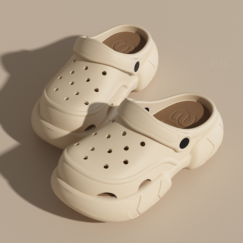 Simple High-End Hole Shoes Women's super Thick Soles Heightened Sandals Beach Fashion & NEW Versatile Soft-Soled Slippers 2025 Designer Footwear