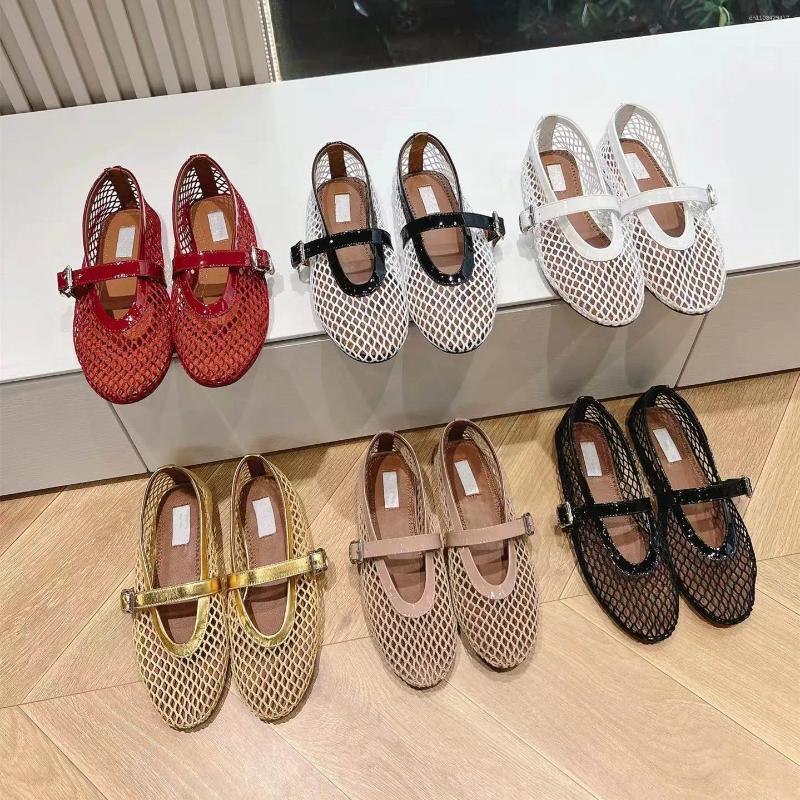 Casual Shoes 2024 Autumn Breathable Retro Flat Bottom Mary Jane Round Head Single Women's Water Diamond Ballet Dance Trend