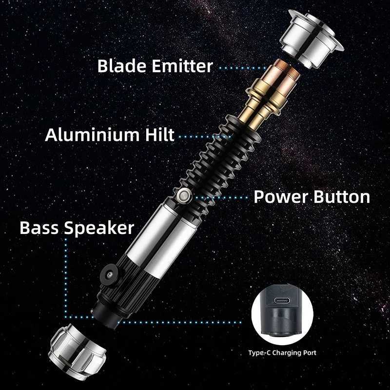 Obi Wan Force Heavy Duel Light Army Knife Metal Hilt Sensitivity Smooth Swinging Unlimited Color Changes 28 Sound Fonts W241218