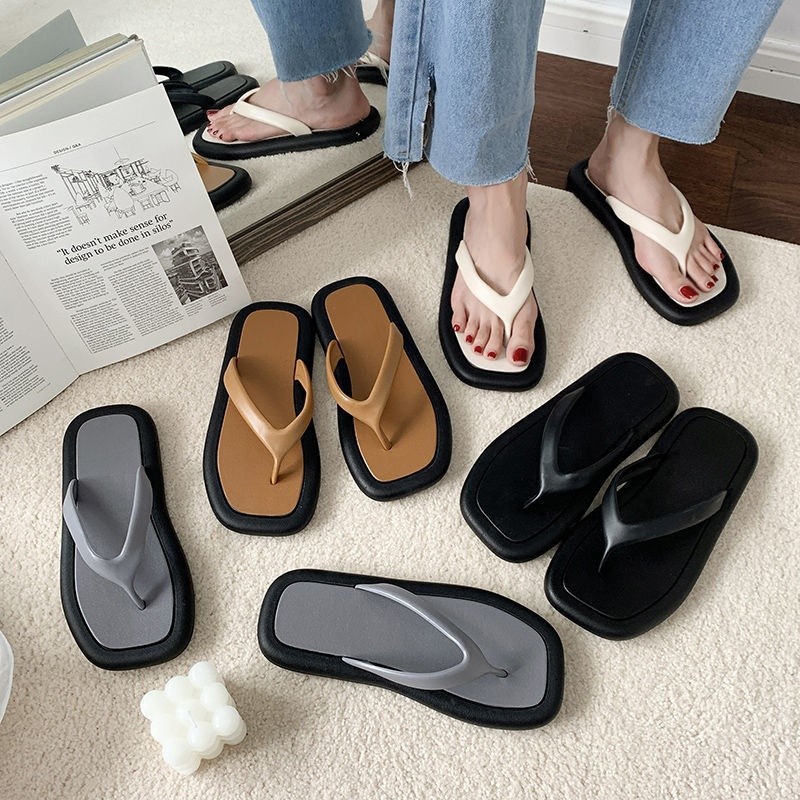 Free shipping for womens mens summer fashionable flip flops with flip flops grey brown black Non slip flat slippers