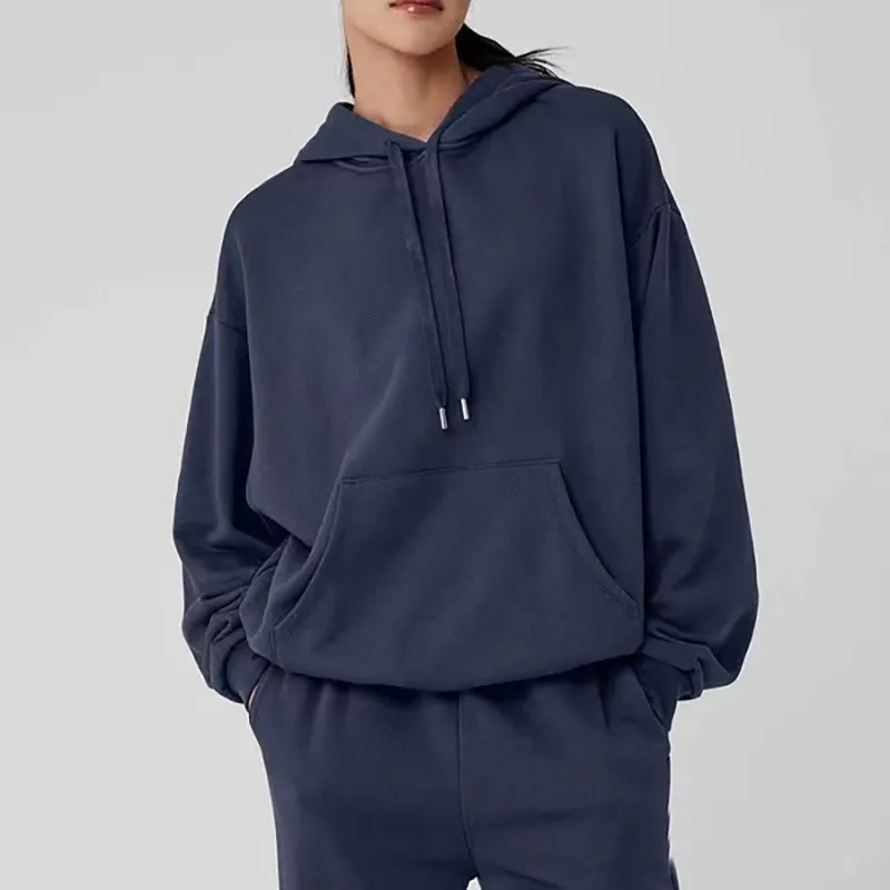 Womens Yoga Outfit Yoga Hoodie Yoga Sweatshirt Crew Neck Pullover Loose Long Sleeve Top Fitness Workout Sportswear Hoodies Blouse Gym Womens Hoodies