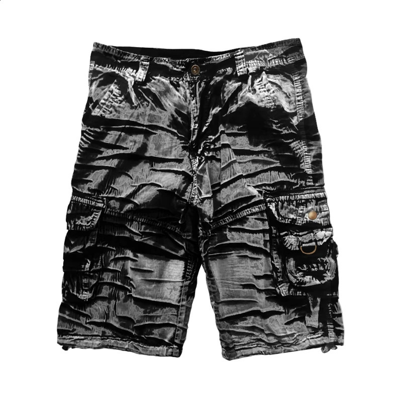 Summer Cargo Shorts Men Cool Camouflage Cotton Casual Mens Short Pants Clothing Comfortable Camo Men Cargo Shorts No Belt 250529CJ