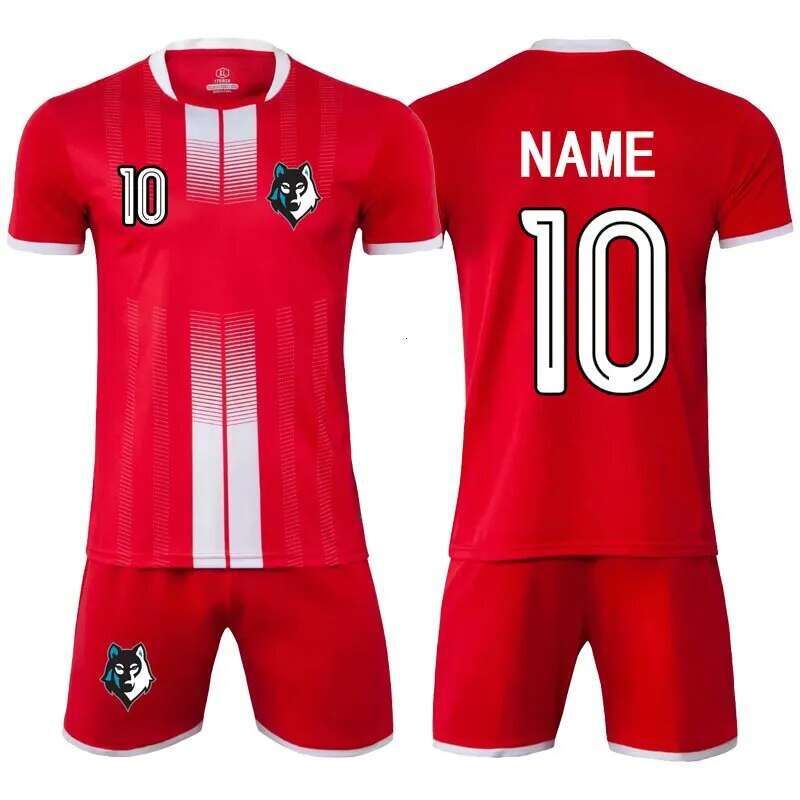 2025 Set for Men Kids Soccer Tracksuit Jersey Kit Quick Drying Breathable Man Children Team Training Football Uniform
