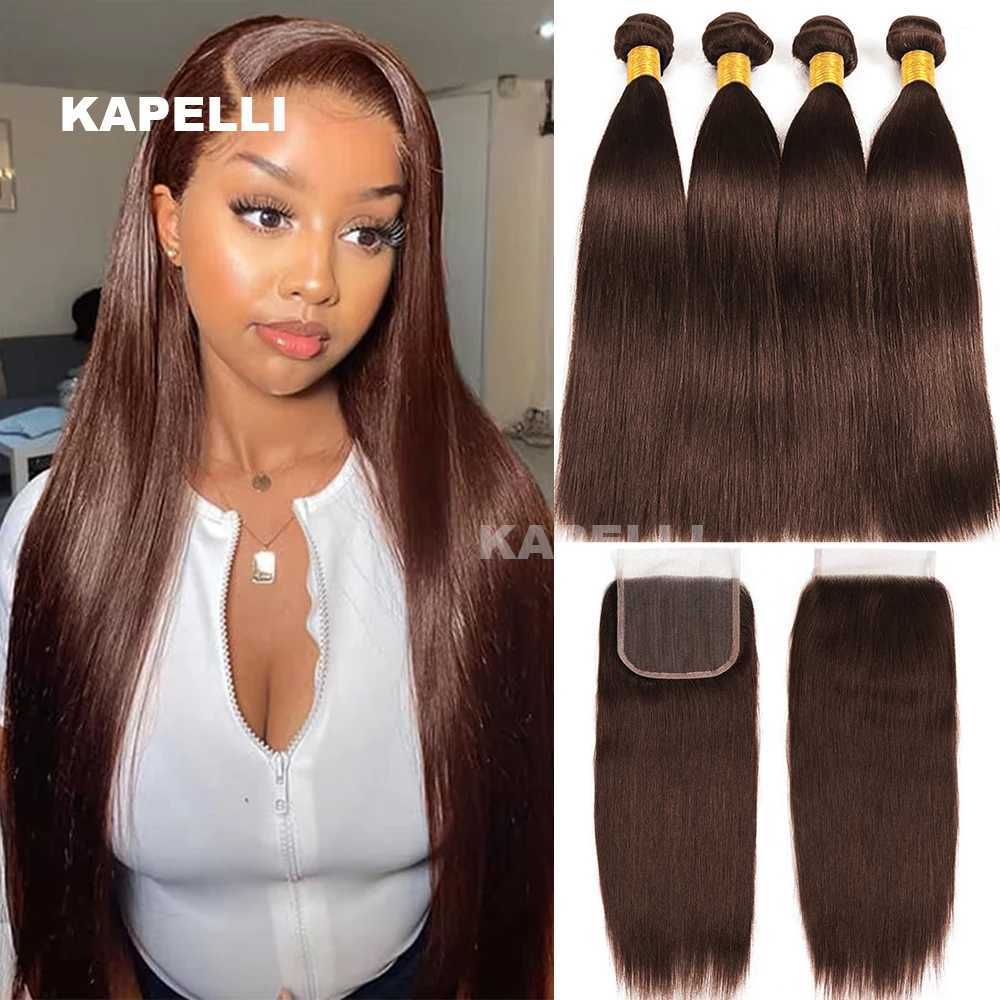 30 inch straight human hair braided bundle 10A Brazilian brown bundle 100% Remy human hair extension 1 3 4 bundles of webbing W241218