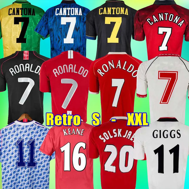 Retro Soccer jersey vintage classic final 2002 football shirt Giggs SCHOLES Rooney CANTONA Solskjaer KEANE 04 06 07 08 09 90 92 94 96 98 99 NISTELROOY RONALDO UTDS Cole
