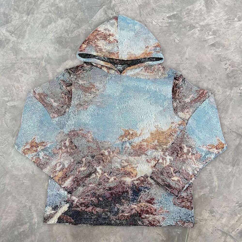 Camouflage Streetwear Hoodie with Urban Art Print