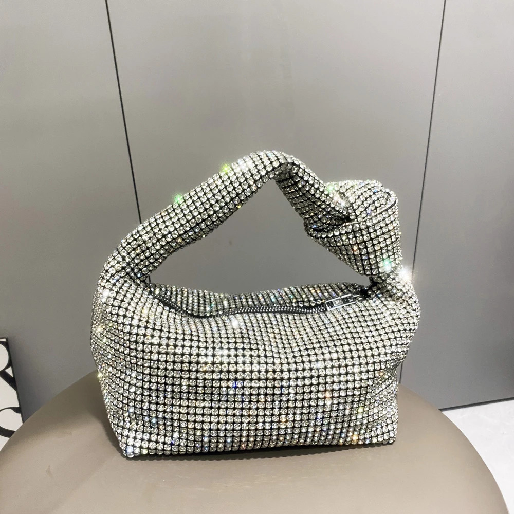 Rhinestones Evening bag silver Crystal Bags for Women Purses and Handbags banquet bag 241218