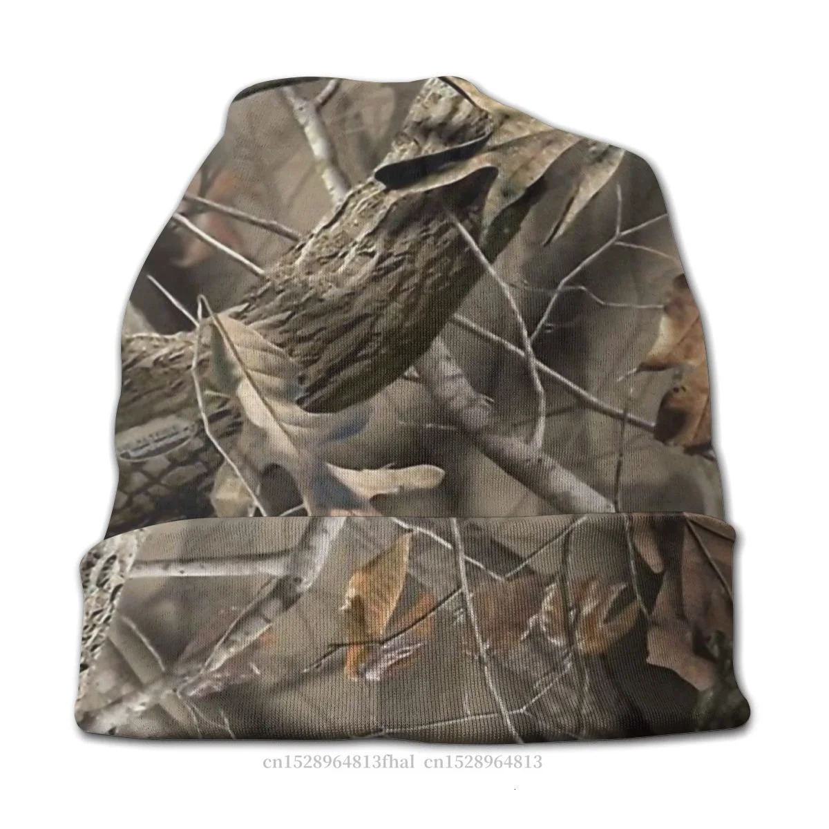 Outdoor Beanie hat real tree knitted hat trendy skull Beanie hat mens earmuffs 241211