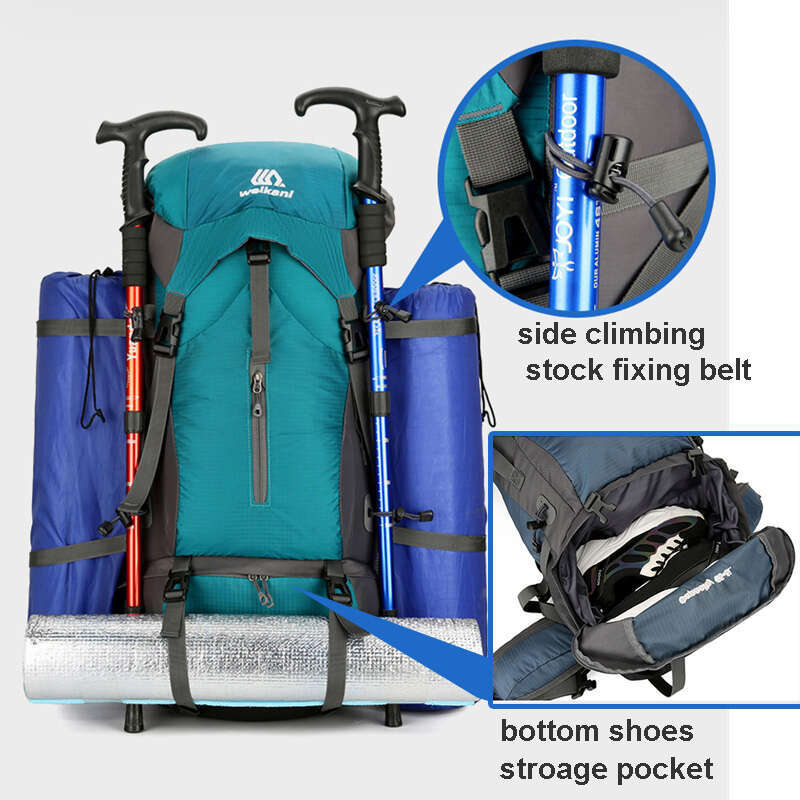 Backpack 70L Nylon Camping Travel Bag With Rain Cover Outdoor Hiking Daypack Mountaineering Backpack Men Shoulder Bags Lage